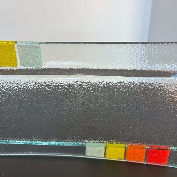 Retro Multi Color Glass Arched Serving Platter - Picture 11 of 14